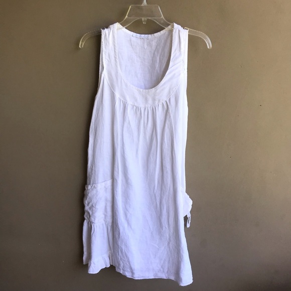 Dresses & Skirts - Authentic Italian 100% Linen White Dress w/ pocket